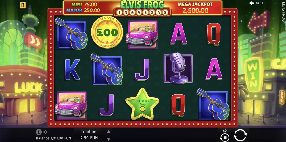 Elvis Frog in Vegas Slot